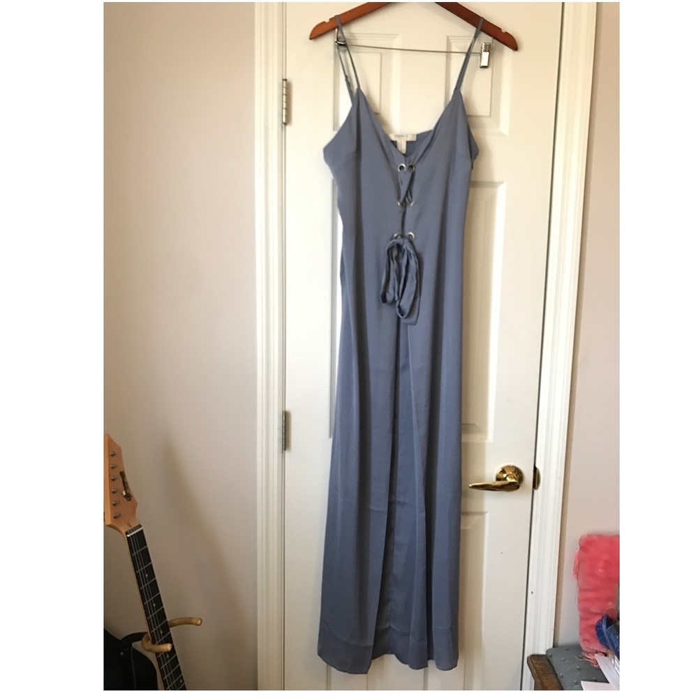 ✨Forever 21 Blue Boho Maxi Dress Sz Medium✨ - Picture 3 of 6
